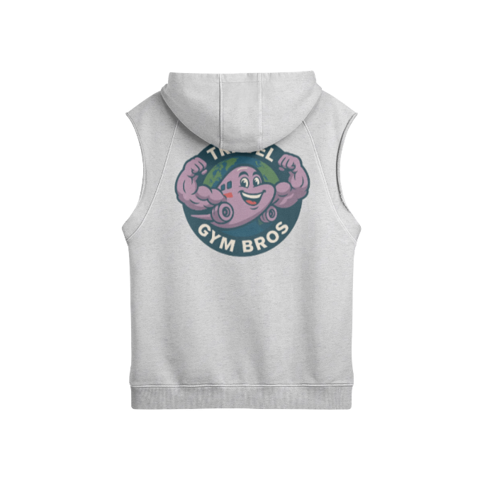 Unisex 'Travel Gym Bros' Sleeveless Hoodie