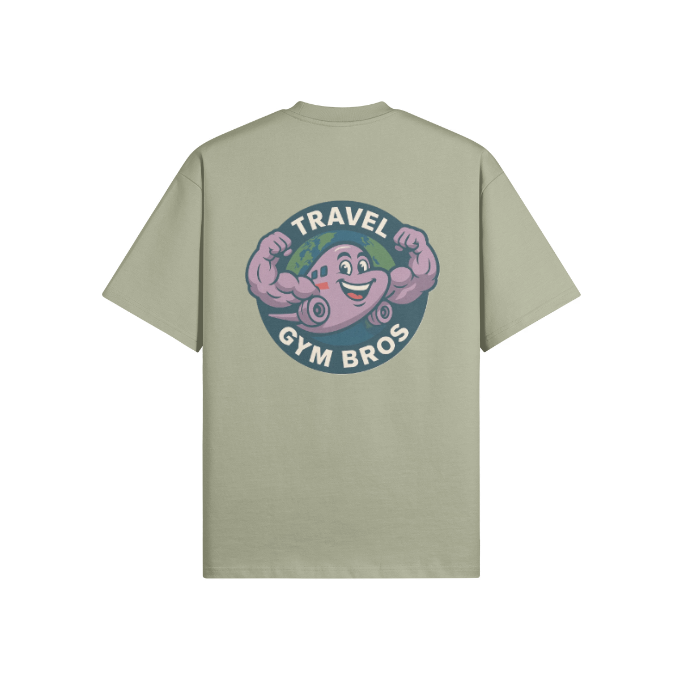 Unisex Oversized 'Travel Gym Bros' T Shirt