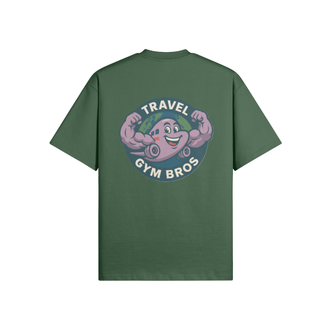 Unisex Oversized 'Travel Gym Bros' T Shirt