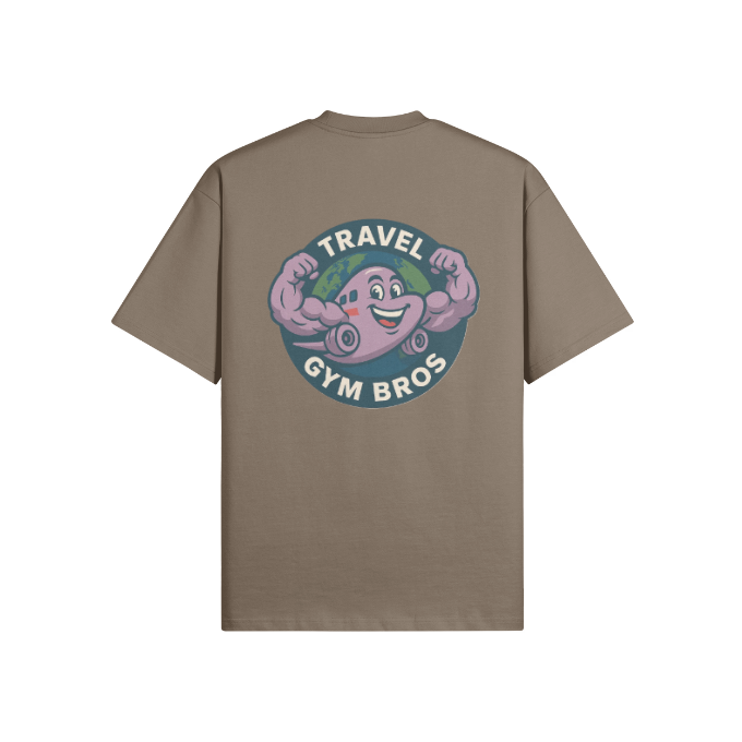 Unisex Oversized 'Travel Gym Bros' T Shirt