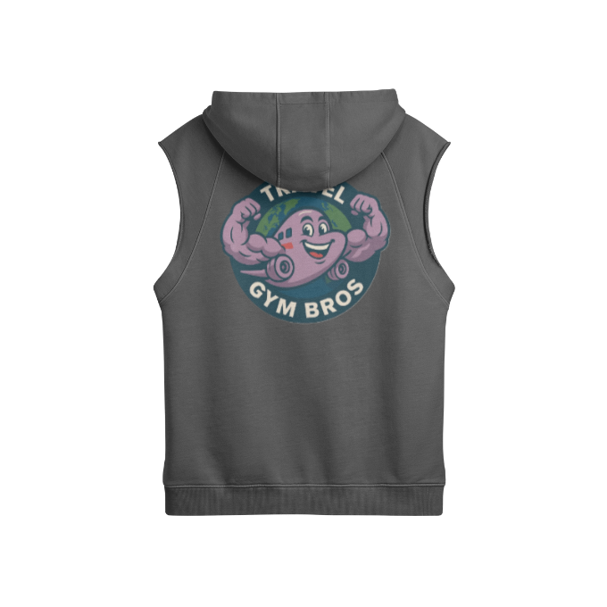Unisex 'Travel Gym Bros' Sleeveless Hoodie